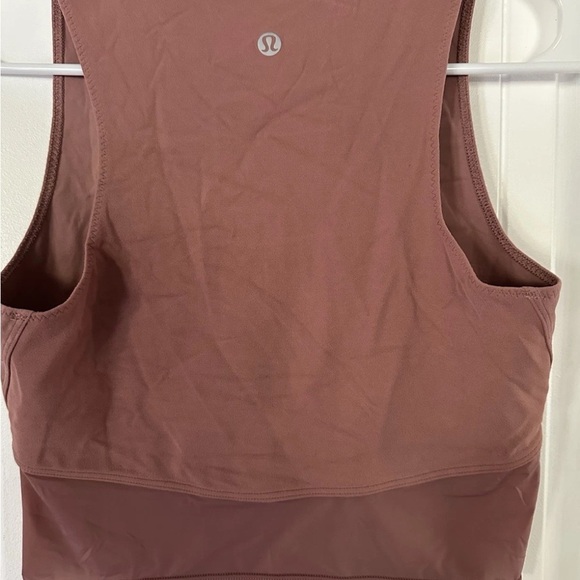 Lululemon  Nulu and mesh Athletica Mauve Sleeveless Top - Picture 2 of 3